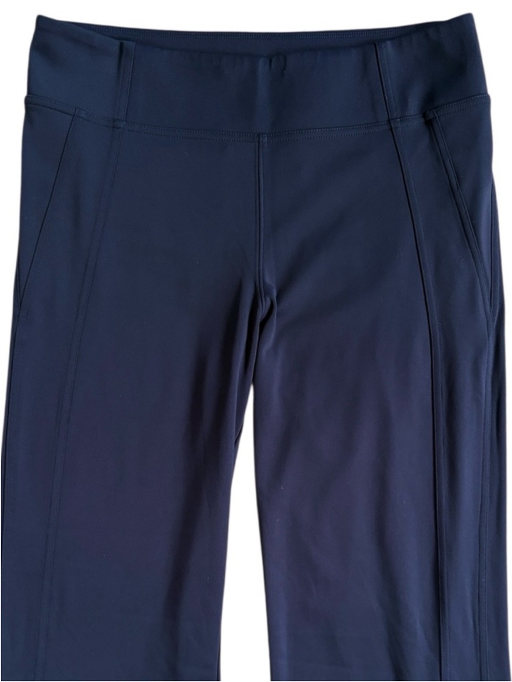 EUC Athleta Delancey Skyline Ankle Flare Pants Size Large Tall Navy - Picture 3 of 8